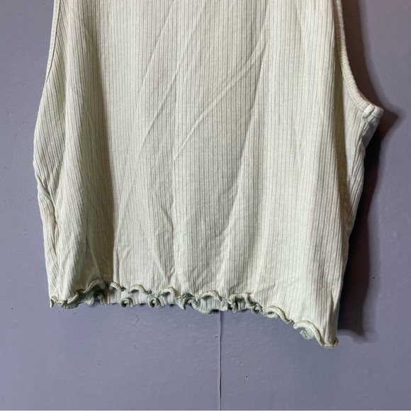 American Eagle Light Green Ribbed Cropped Highneck Tank Top size medium - Picture 7 of 7